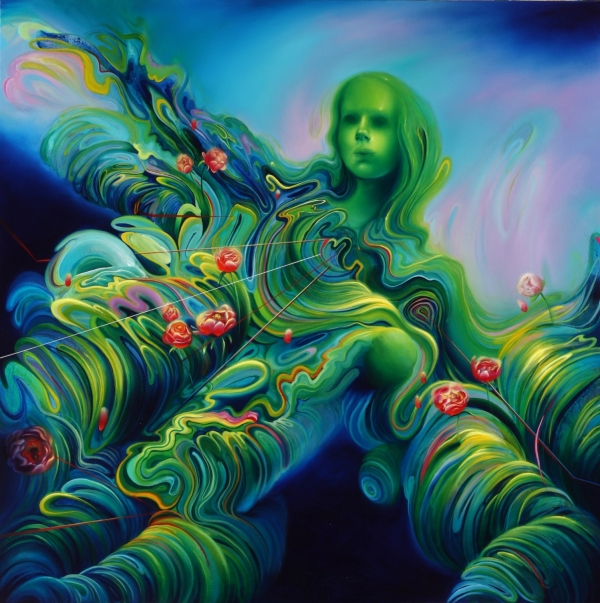 bursting colors swirl type paintings Michael Page